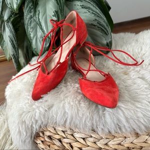 Stuart Weitzman Lace Up Flats - 7